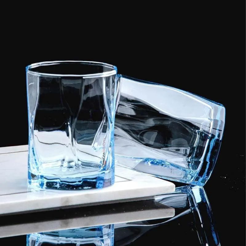 Kenzie Blue Glass Tumbler (300 ML) - Set Of Six media 6