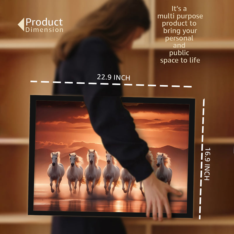 Sunset Stallions Wall Art With Frame media 5