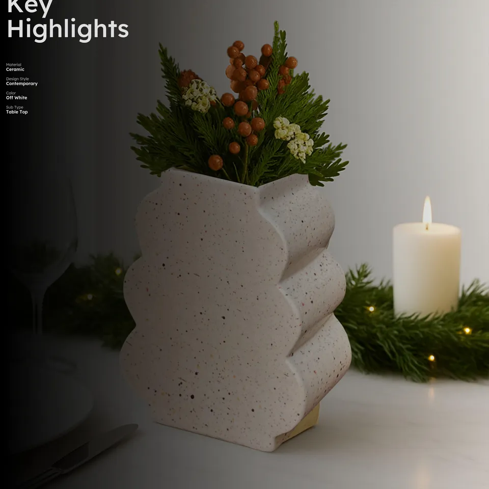 Noel Christmas Tree Ceramic Vase media 2