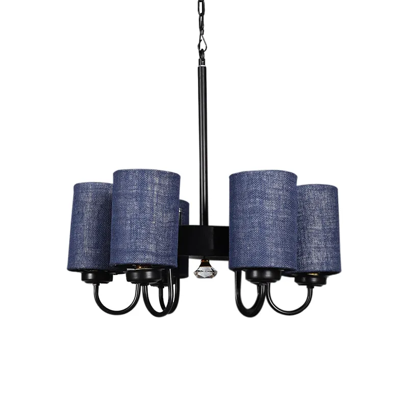 Viya Cylindrical Ceiling Lamp - Blue media 4