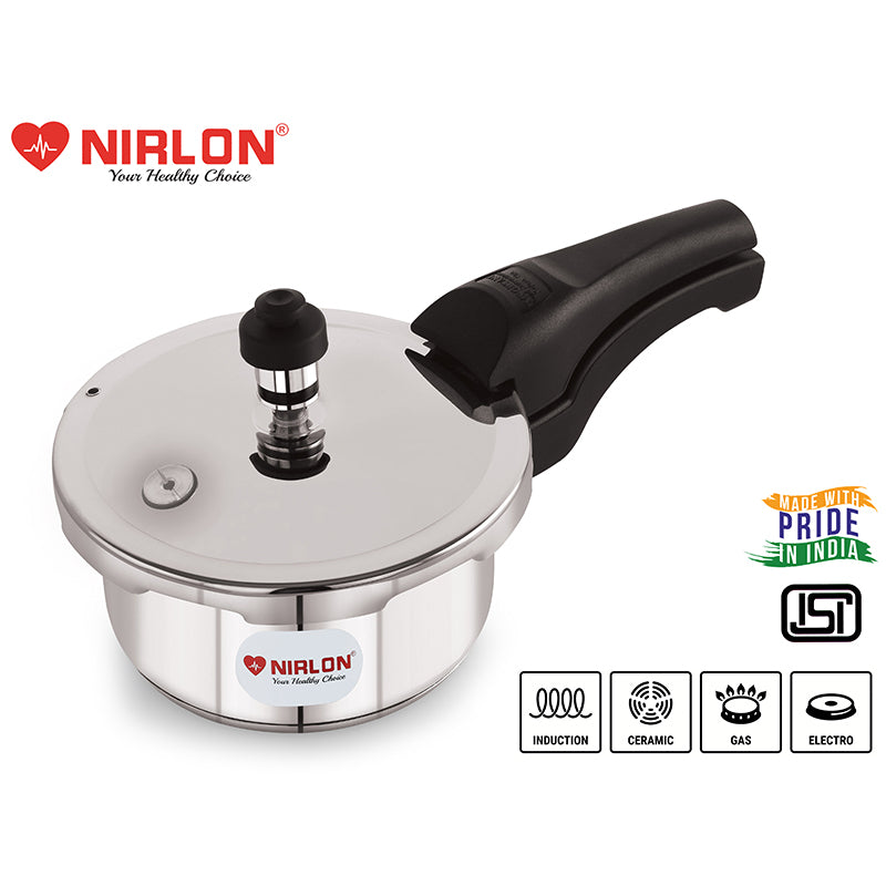Nirlon Steel Pressure Cooker - 1000 mL/ 9 Inches media 4