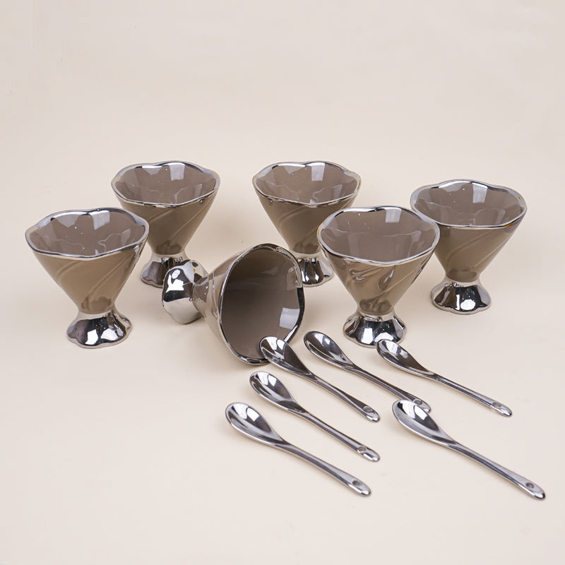 Abriya Brown Ice Cream Cup (200 ML) - Twelve Piece Set media 3