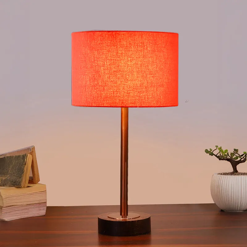 Cotin I Rodin Wooden Table Lamp - Orange,Copper,Brown media 2