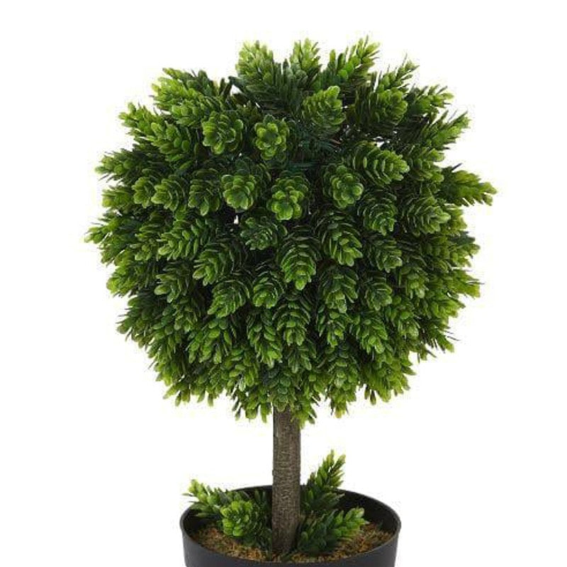 Faux Pine Grass Bonsai In Black Plastic Pot - 40 cms media 5