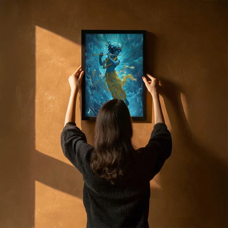 Lord Krishnas Cosmic Divine Dance I Archival Paper Wall Art media 6