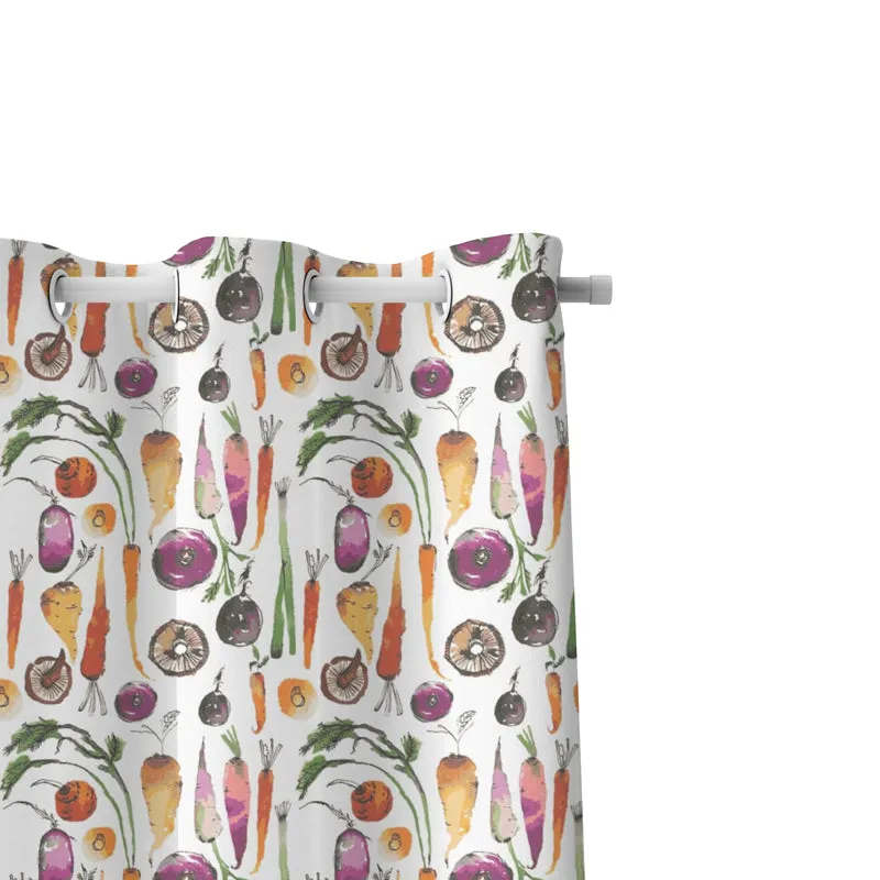 Veggie Print Translucent Curtain media 5