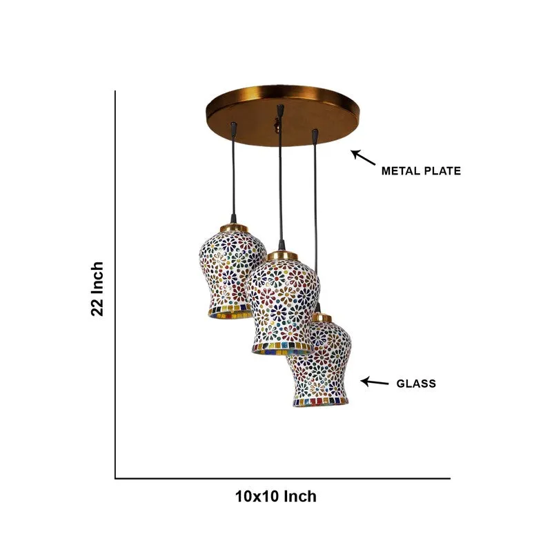 NoorFrost Glass Ceiling Lamp - Multicolor media 6