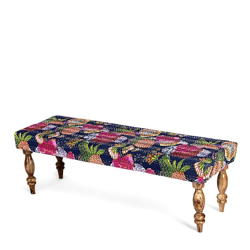 Azora Sheesham Wooden Bench - Blue media 3