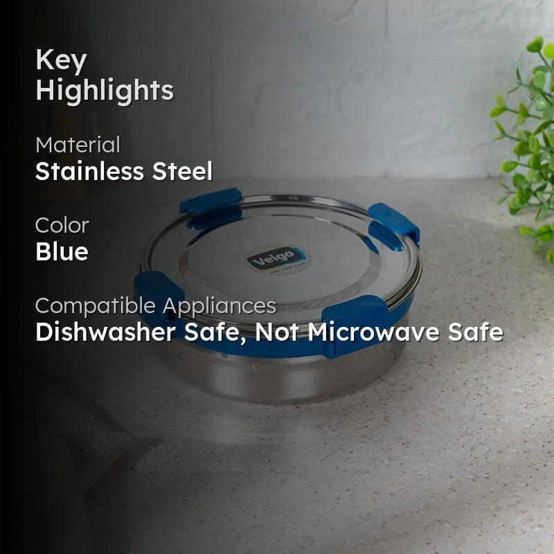 Clip Lock Lunch Box (600 mL) - Dark Blue media 2