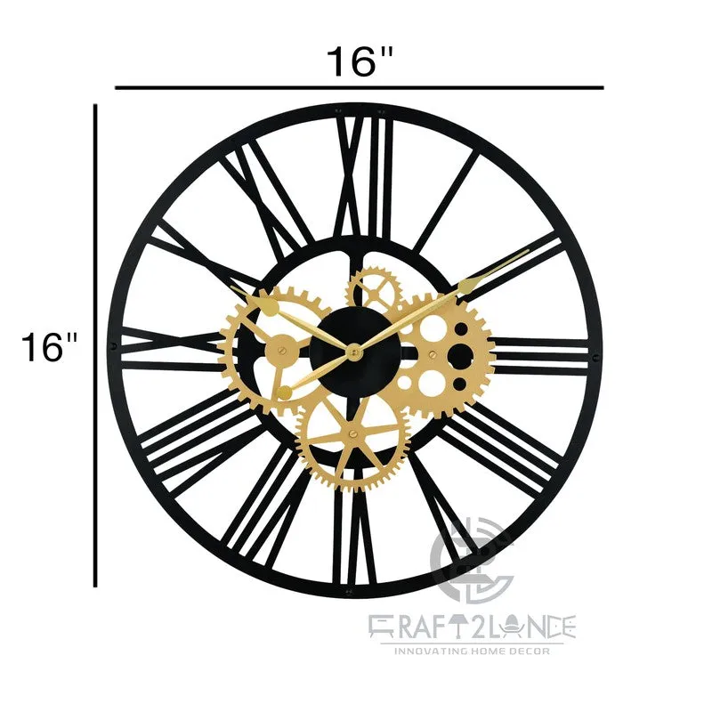 Rotors Silent Wall Clock - Gold media 8