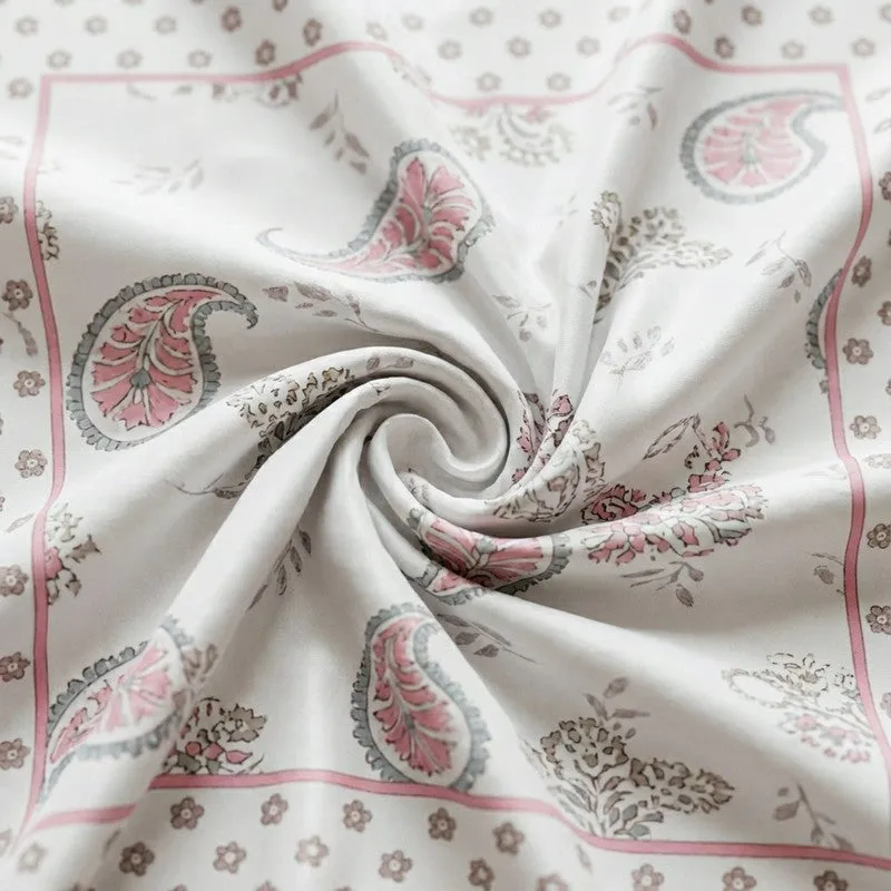 Paisley LaLa Land Cotton Bedsheet (Rust,Red) - 170 TC media 5