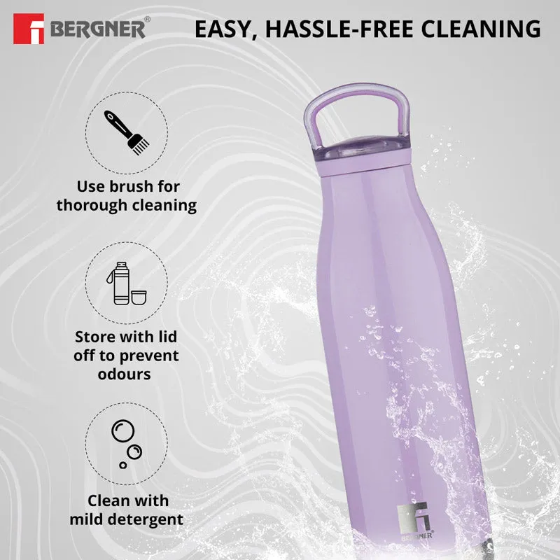 Bergner Walking Belle Blossom Thermosteel Hot And Cold Flask (Purple) - 720 mL media 4