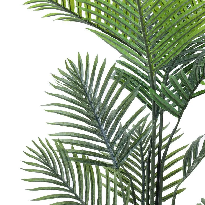 Artificial Realistic Areca Palm Plant With Black Plastic Pot - 4.9 Feet media 6