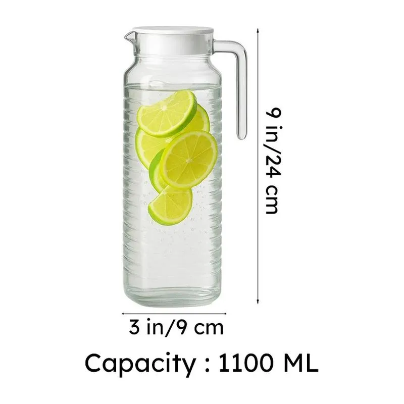 Rioware RippleFlow Ribbed Glass Jug - 1100 ML media 11