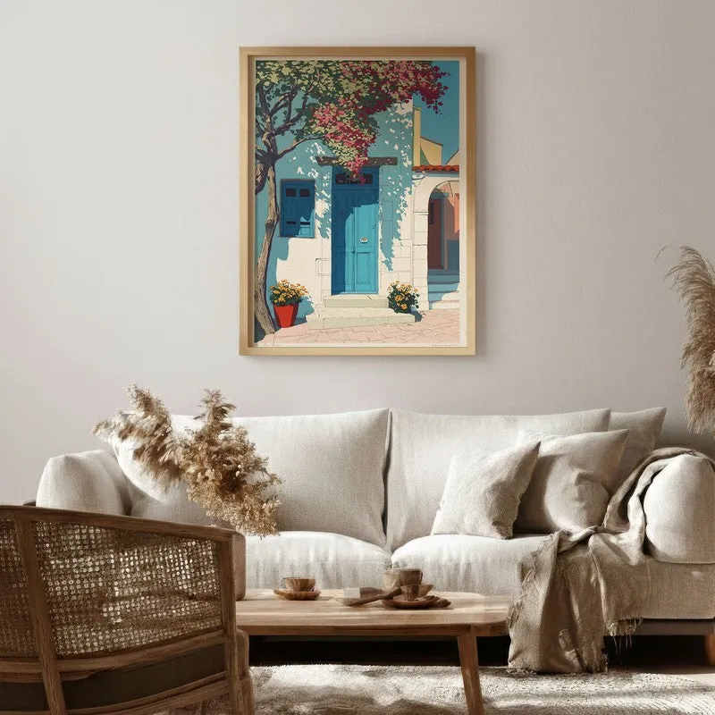 Azurelyn Canvas Wall Painting With Brown Frame media 6
