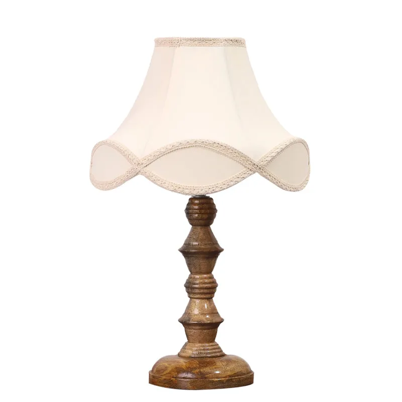 Valencia Arc Timber Wooden Table Lamp - Off White,Brown media 6