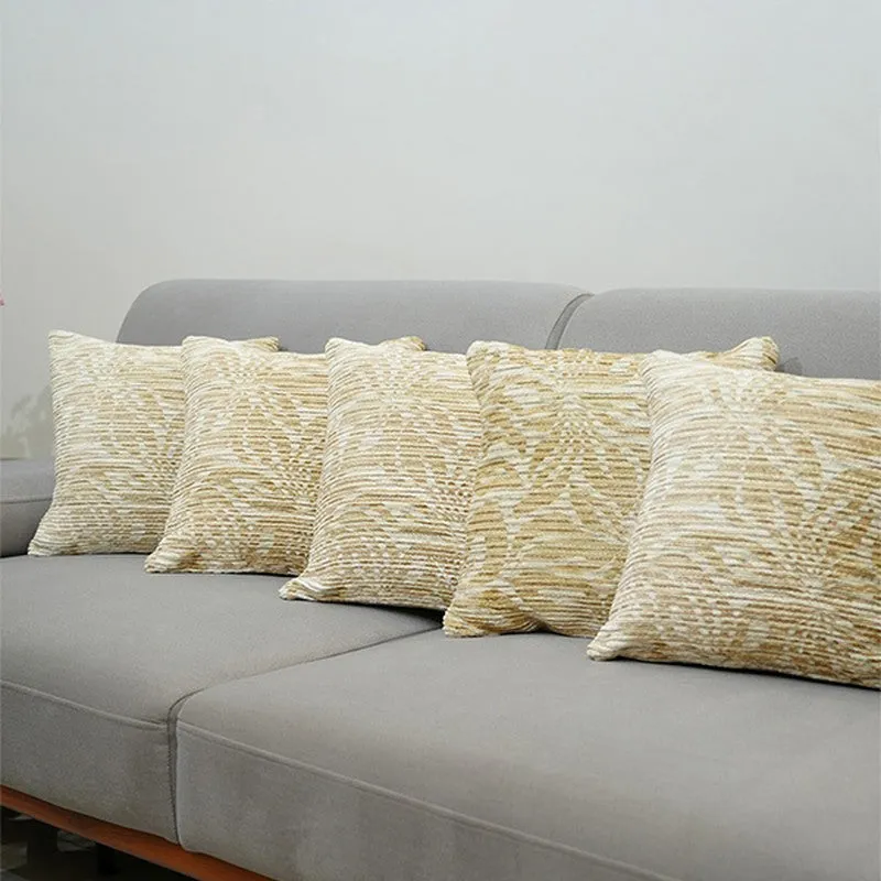 PetalReverie Cushion Cover (Gold) - Set Of Five media 4