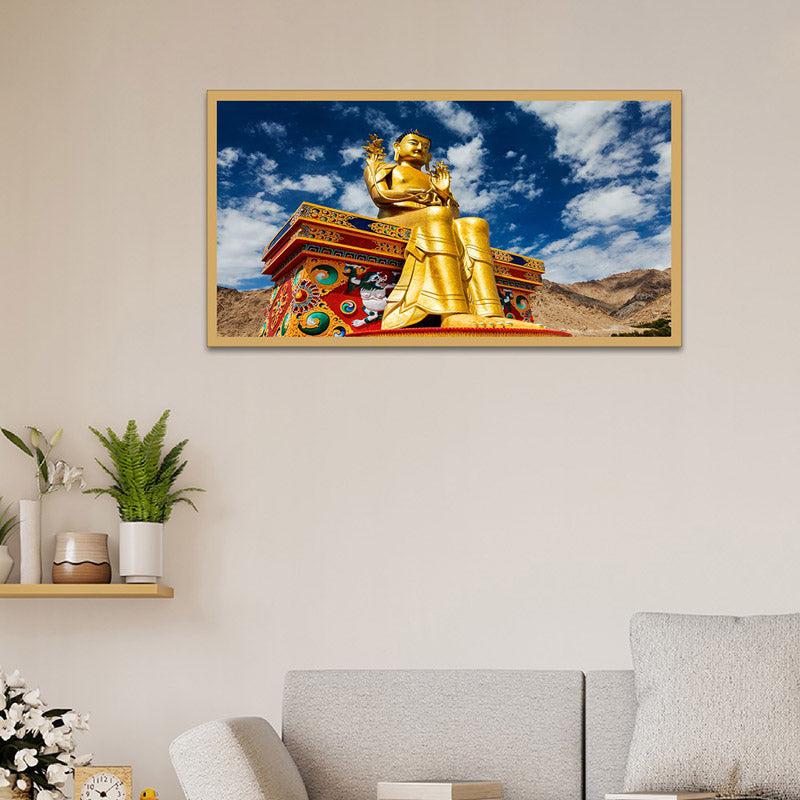 Divine Grace Buddha Canvas Wall Painting With Frame