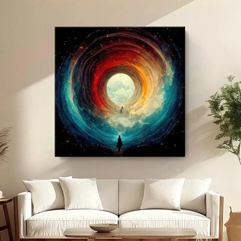 Colorful Cosmic Tunnel Wall Painting media 1