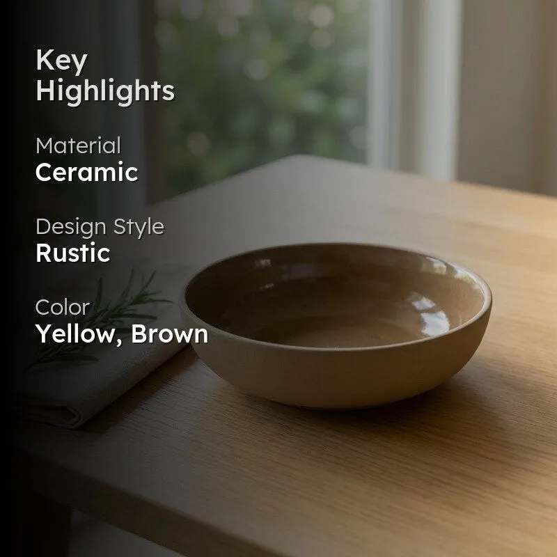 Earth & Amber Serving Bowl media 2