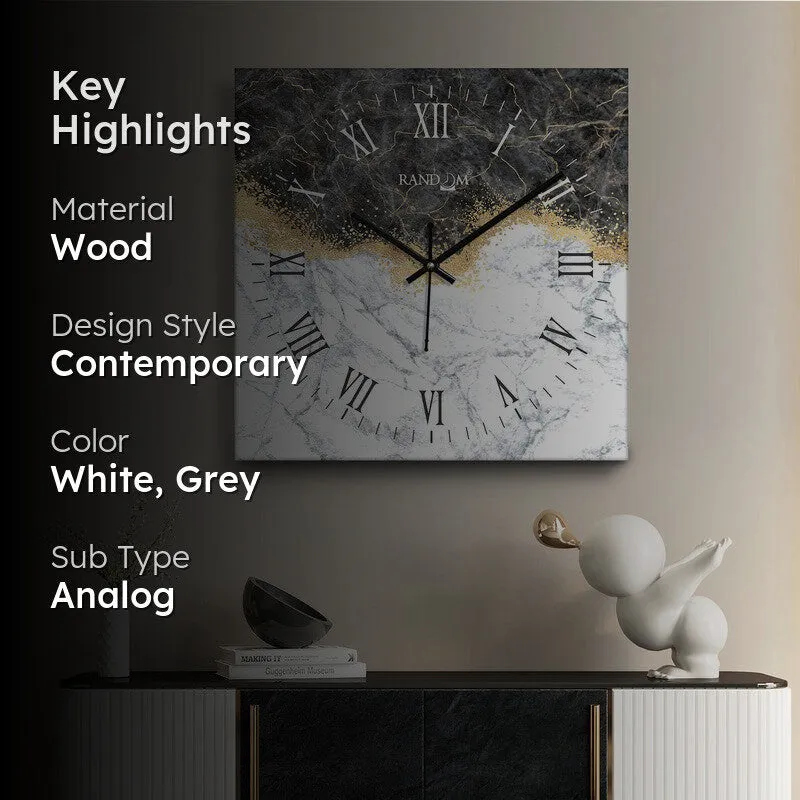 Novex Analog Wall Clock - White,Grey media 2