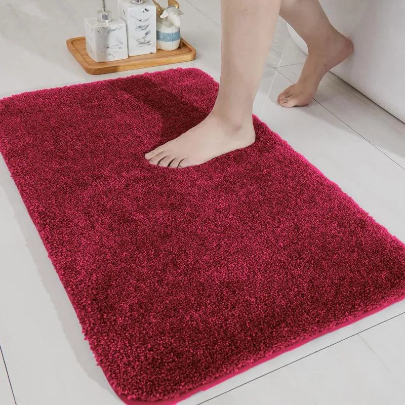 Nuo Luxe Bath Mat - Maroon media 1