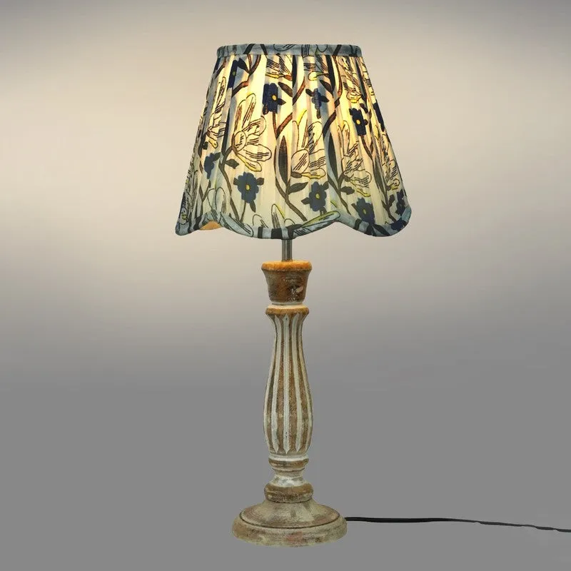 Wild Foliage Wooden Base Cotton Table Lamp - Multicolor media 4