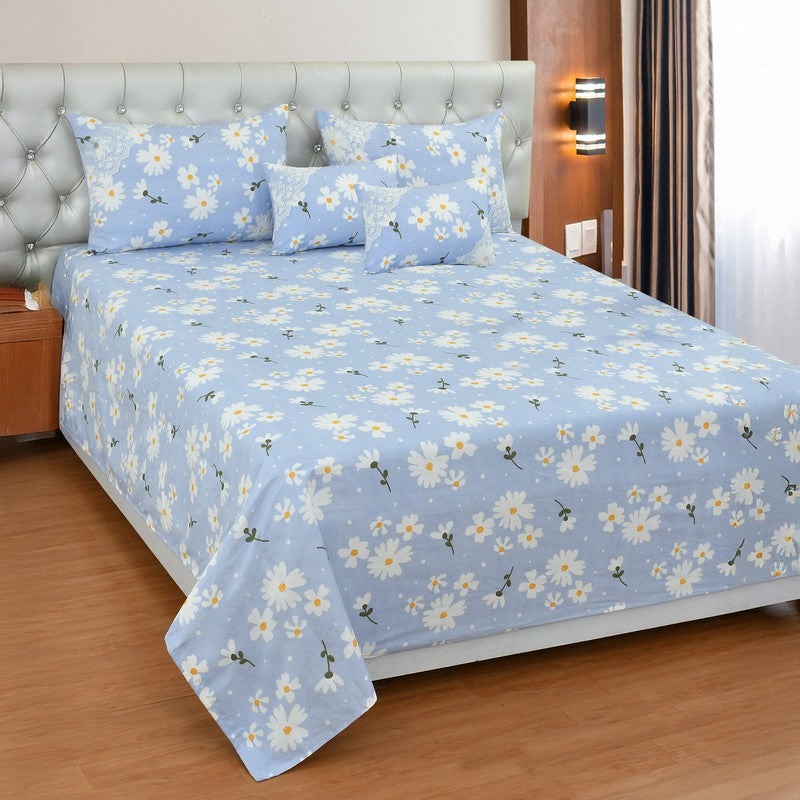Orchid Dream Bedding Set (Blue) - Five Piece Set