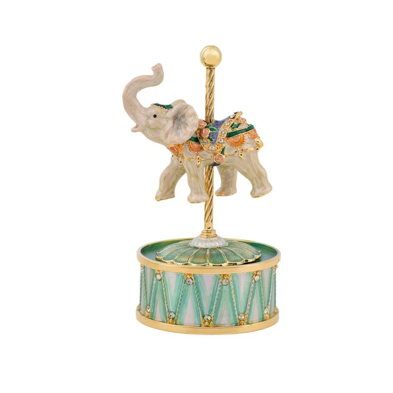 Silver Royal Elephant 24K Gold Plated Mild Steel Showpiece media 4