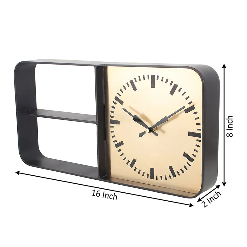 Herlin Iron Wall Clock With Shelf media 5