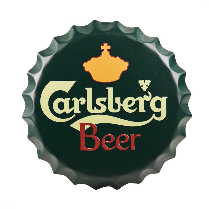 Carlsberg Beer Bottle Cap Metal Wall Accent media 3