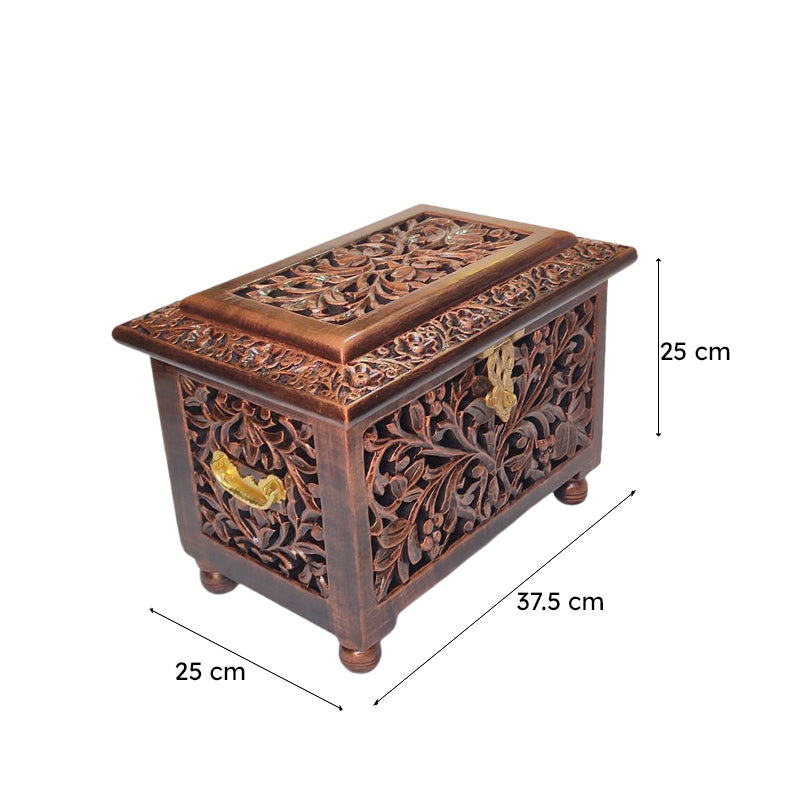 Arysta Decorative Wood Jewel Box - Brown media 6