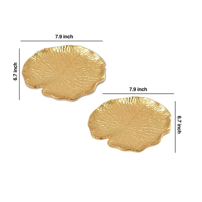 Auraleaf Accent Tray (Gold) - Set Of Two media 8