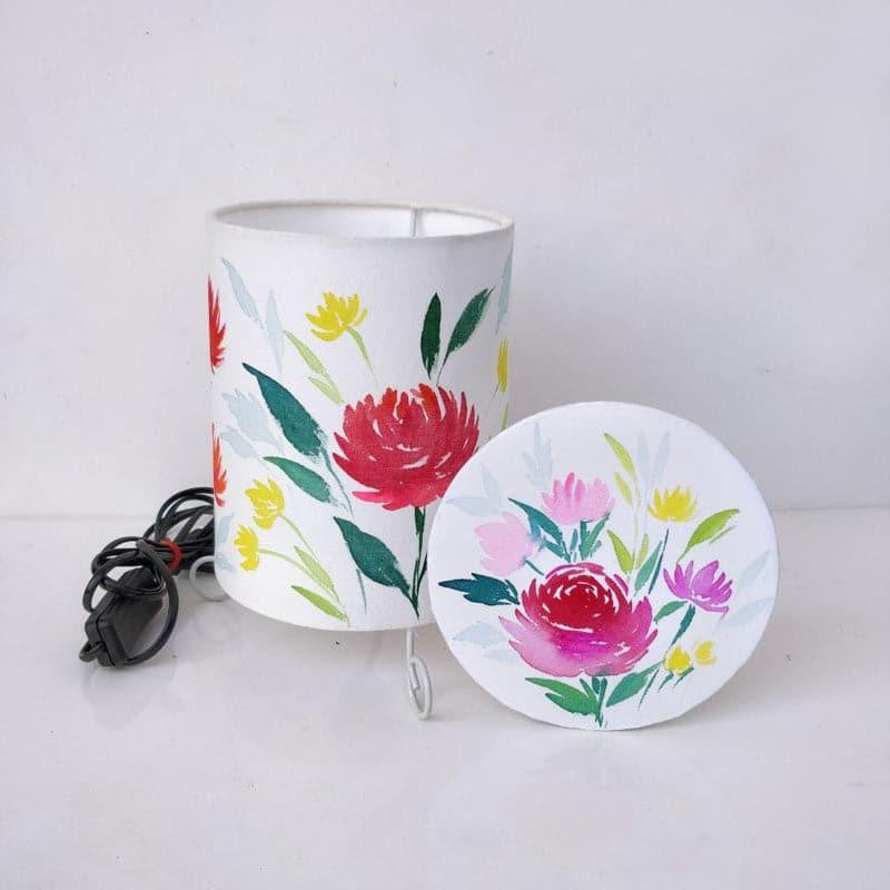 Drepo Flora Handpainted and Metal Fabric Table Lamp - Multicolor media 6