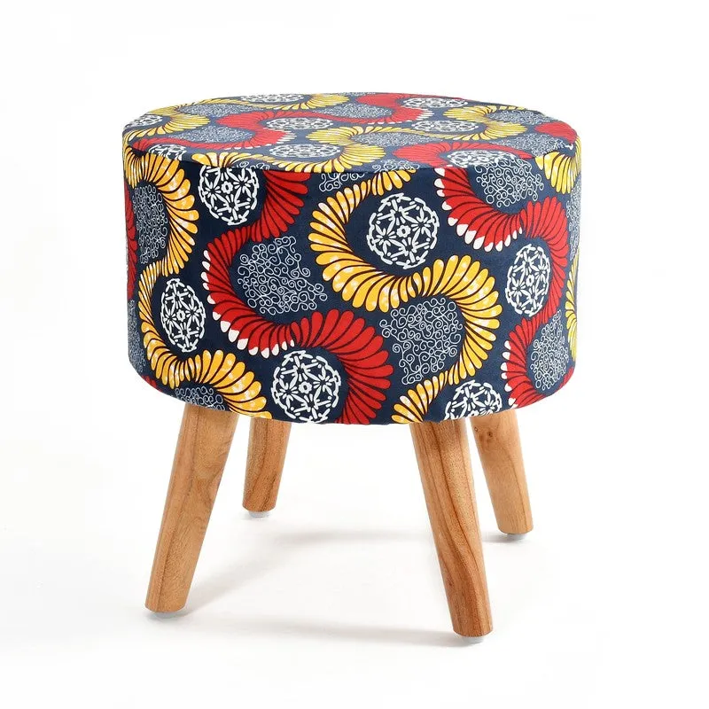 Vivid Abstract Ottoman - Multicolor media 3