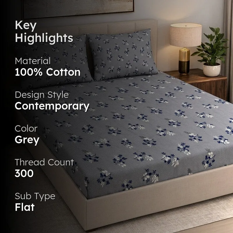 Soft Garden Cotton Bedsheet - 300 TC media 2