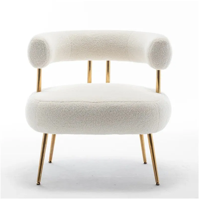 Calyra Neem Wood Accent Chair - White media 4