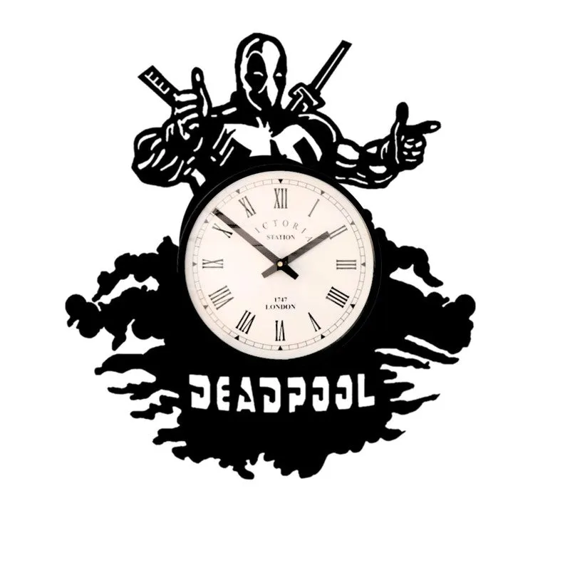 Deadpool Analog Wall Clock Black - Steel media 4