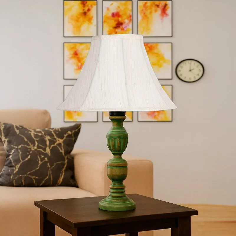 Arvello Aerin Wooden Table Lamp - OffWhite media 4