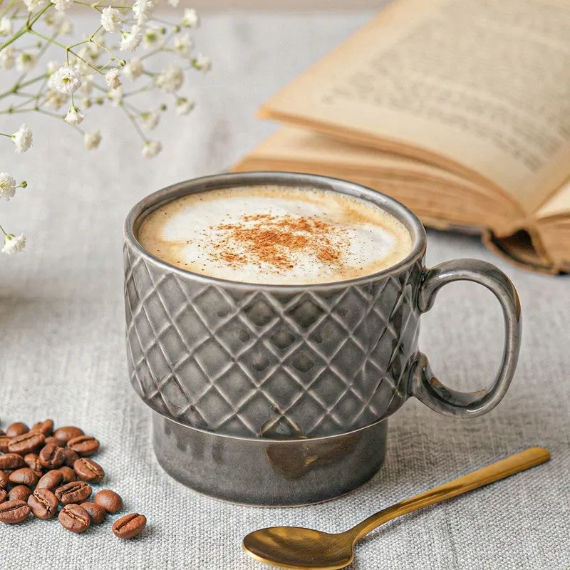 Fjord Ceramic Coffee Mug (500 mL) - Grey media 1
