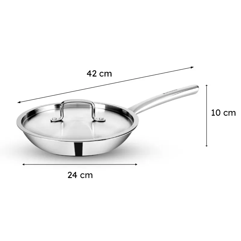Bergner Induction Safe Frying Pan With Lid - 2000 ml/10 Inches media 8
