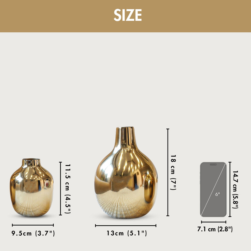Glisara Metal Vase - Set Of Two media 6