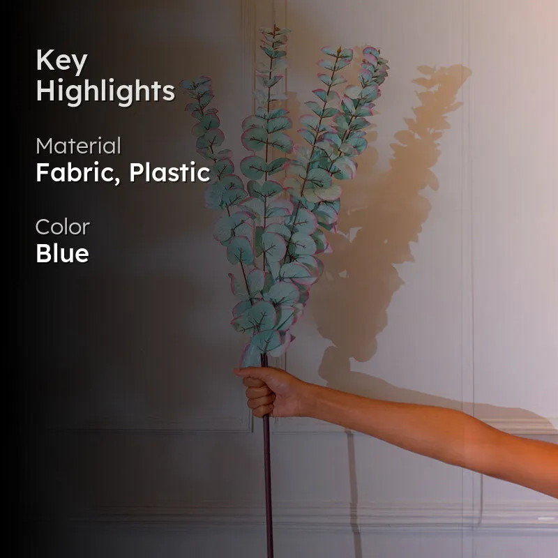 Faux Eucalyptus Artificial Fabric Leaf Stick (Blue) - 41 CM media 2