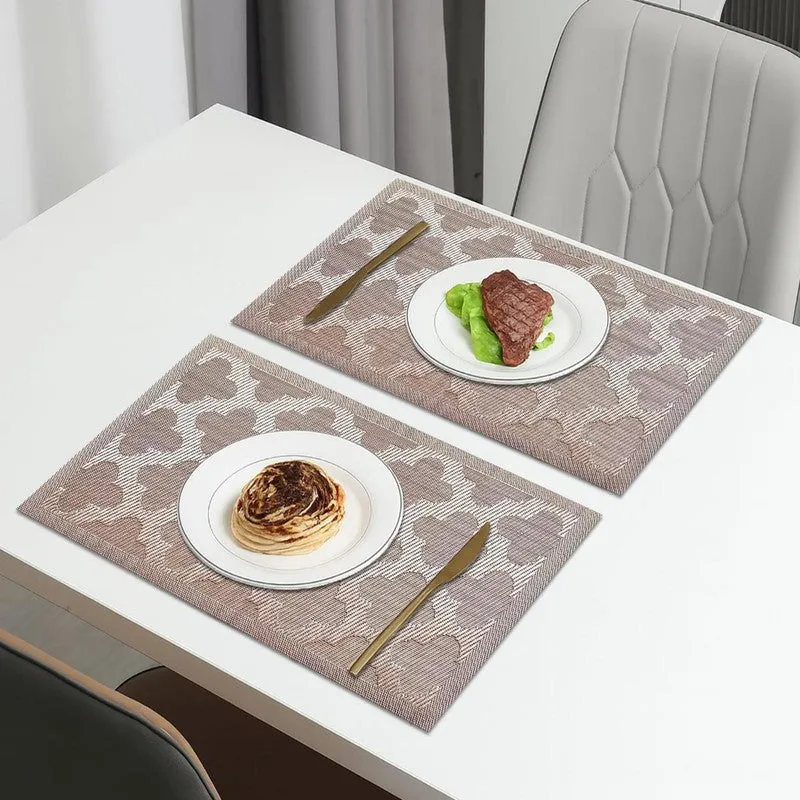 Lyora Brown Rectangle PVC Table Mats - Set Of Two media 1