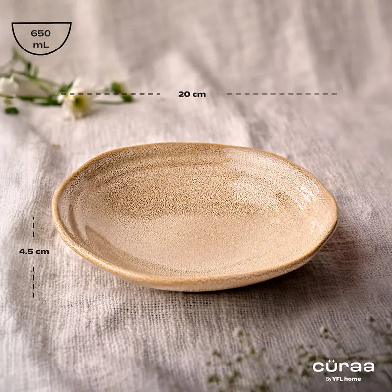 Cüraa  By YFL Home Rustic Facet & Flow Pasta Plate - 650 mL media 7