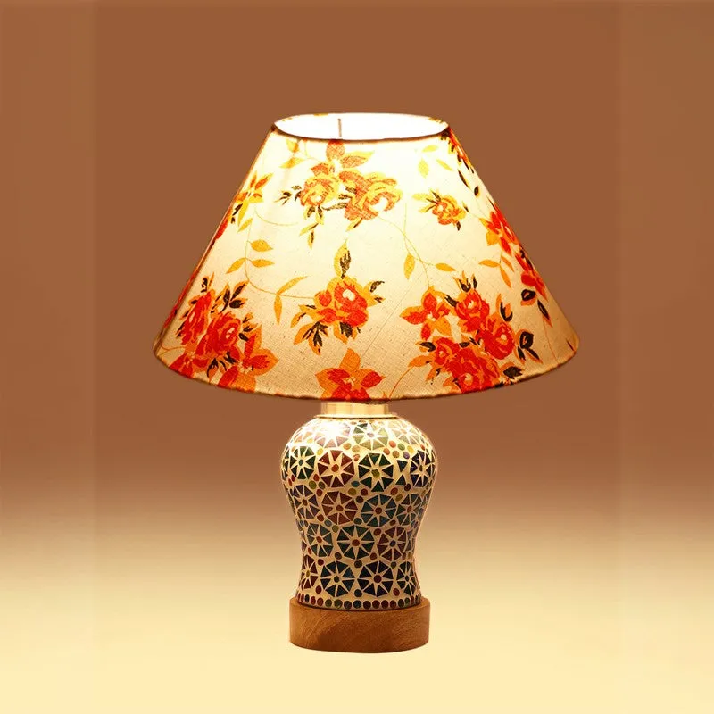 Astrona Fleur Cone Wooden Table Lamp - Multicolor media 7