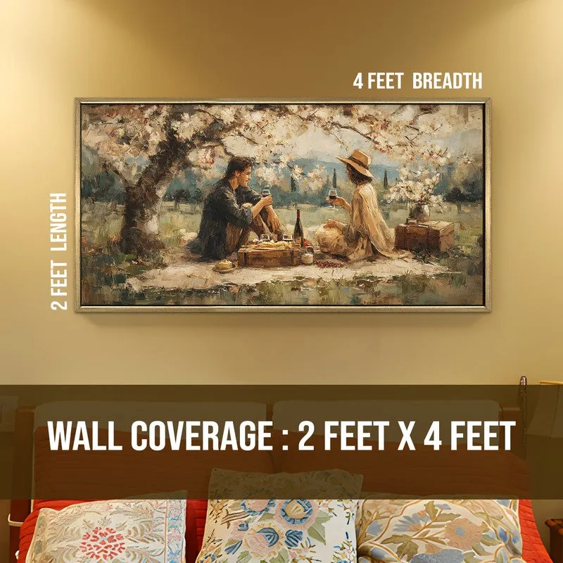 Petal Rain Canvas Wall Painting With Frame media 8