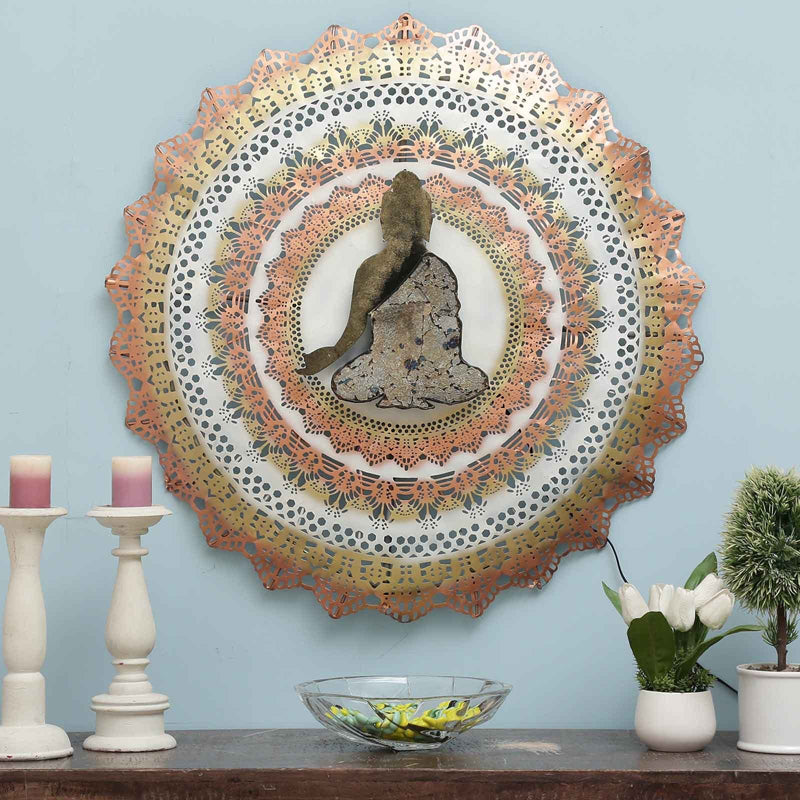 Buddha & Mandala Iron Wall Accent