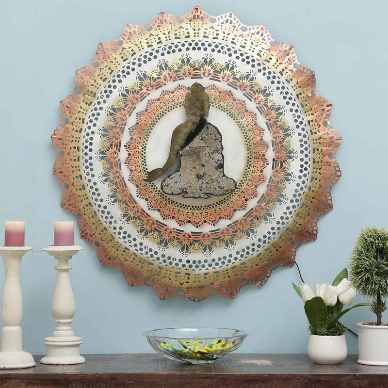 Buddha & Mandala Iron Wall Accent media 1