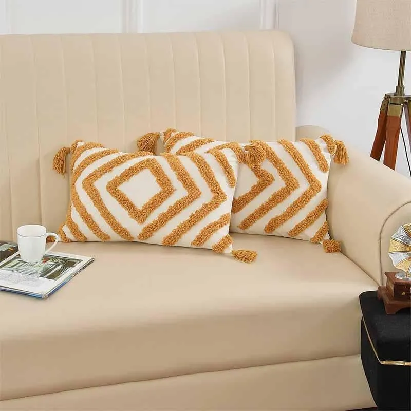 Caramel Queen Cushion Cover- Set Of Two media 4